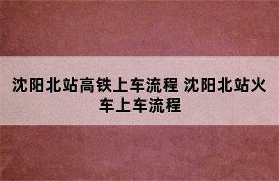 沈阳北站高铁上车流程 沈阳北站火车上车流程